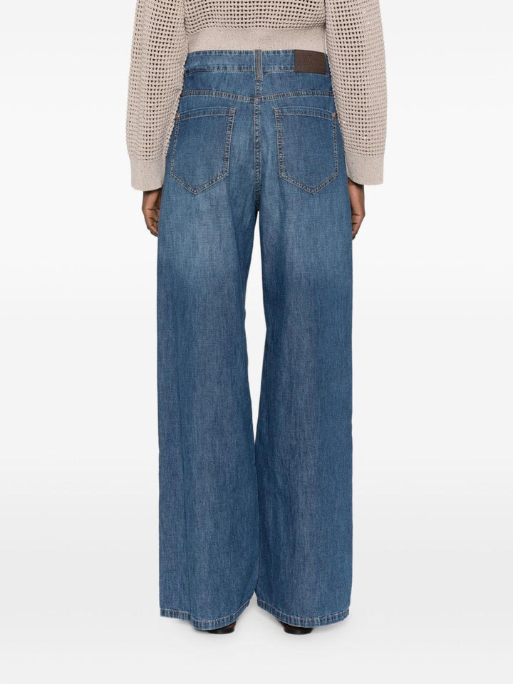 Jeans con design a cinque tasche 