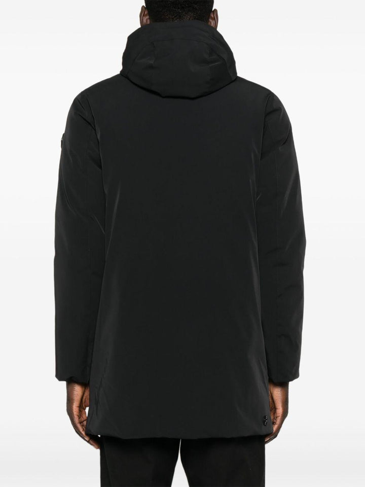Cappotto nero reversibile con zip 