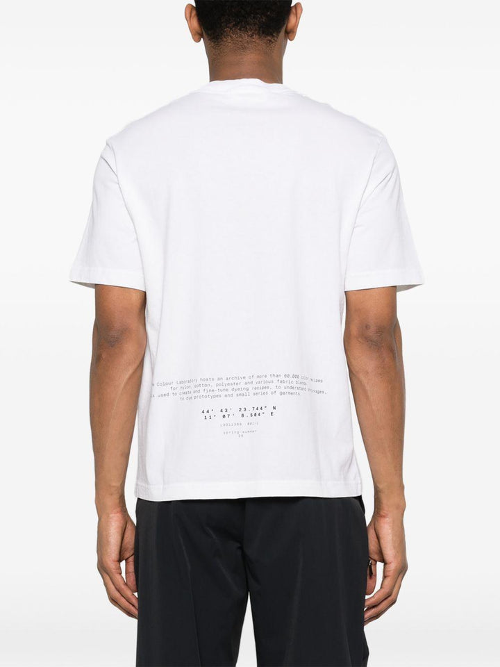 T-shirt bianca con stampa logo 