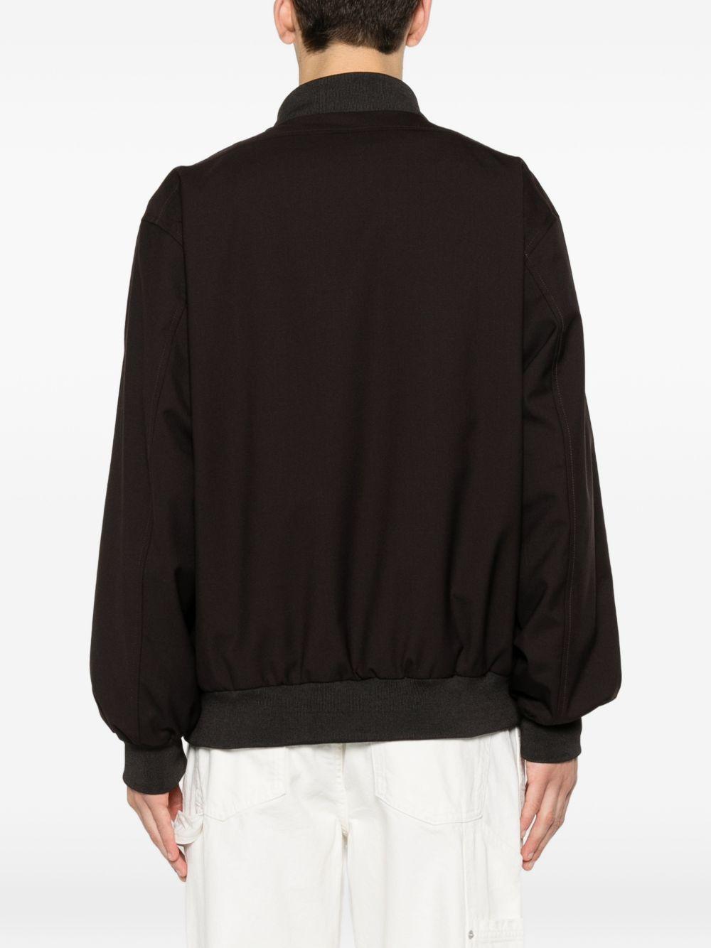 Bomber con zip marrone 