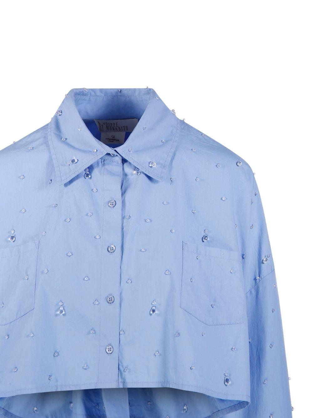 Camicia corta con perline 