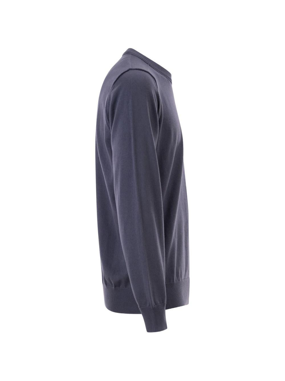 Maglione girocollo blu/grey 