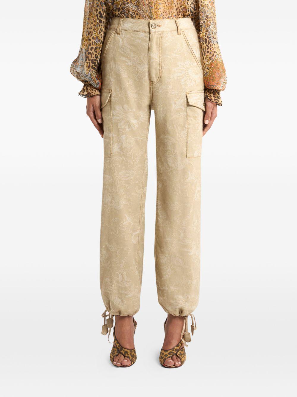 Cargo a fiori jacquard 