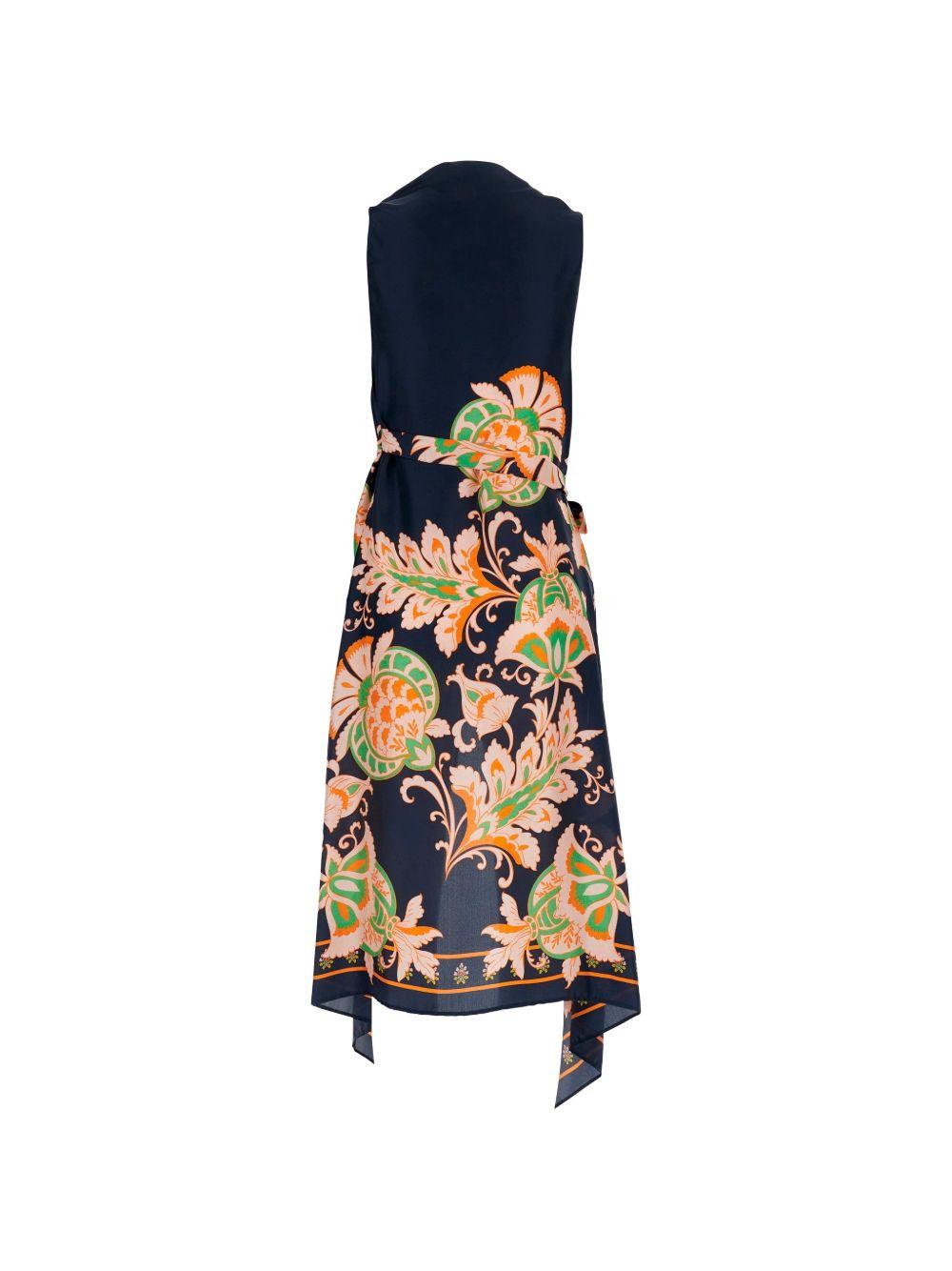 Gilet in seta con stampa floreale 