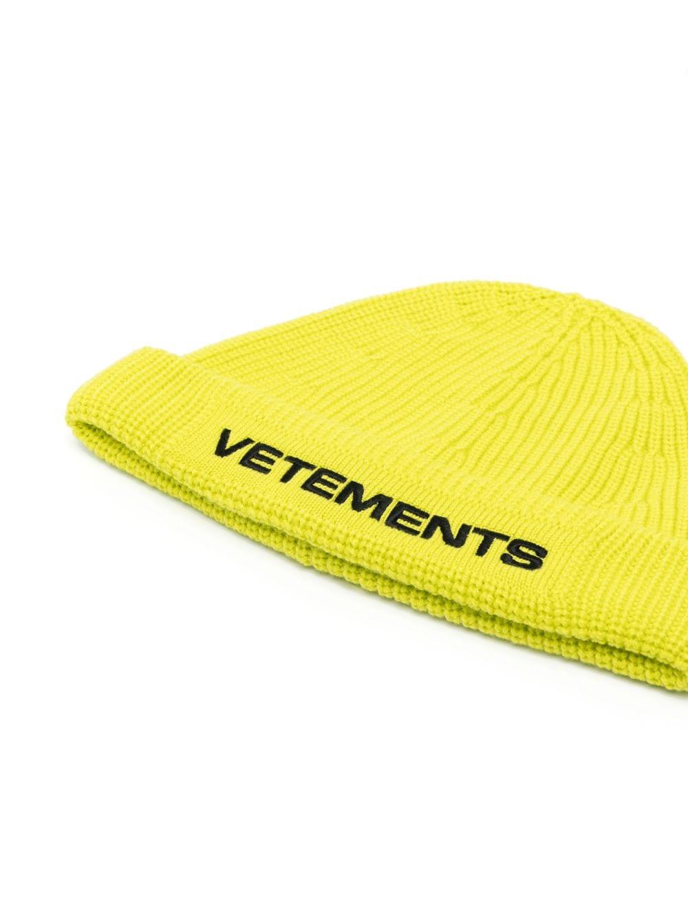 beanie giallo a coste 