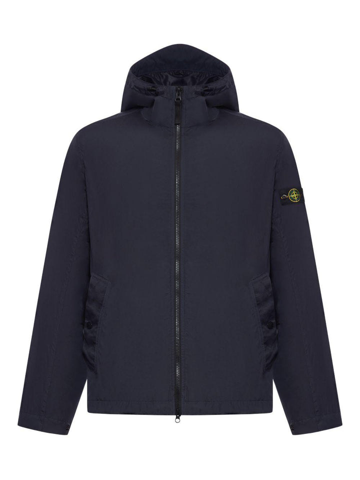 Giacca Crinkle Reps NY con cappuccio blu navy 