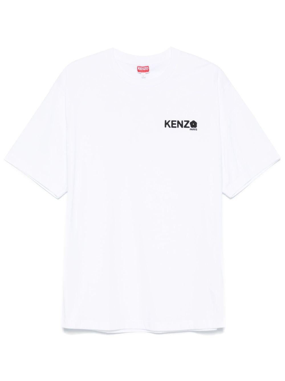 T-shirt bianca logo boke 