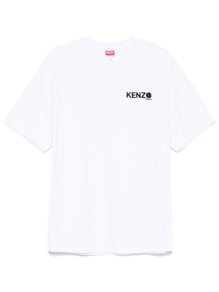T-shirt bianca logo boke 