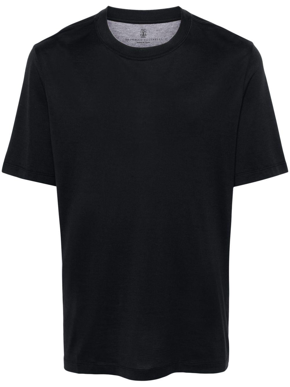 T-shirt navy girocollo in jersey leggero 