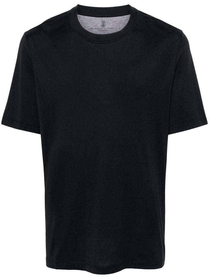 T-shirt navy girocollo in jersey leggero 
