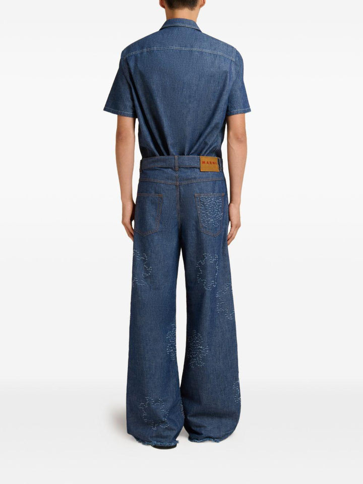 Jeans onion blue con motivo 