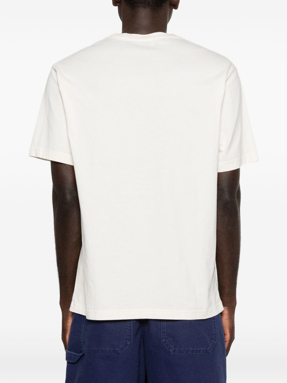 T-shirt con grafica ecrù 