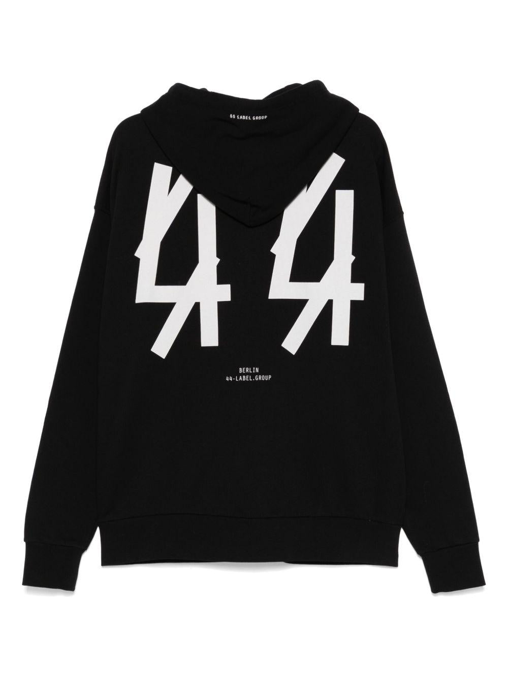 Felpa con cappuccio white/black con logo 