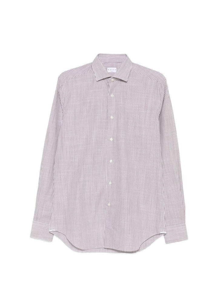 Camicia a righe bianco/marrone 