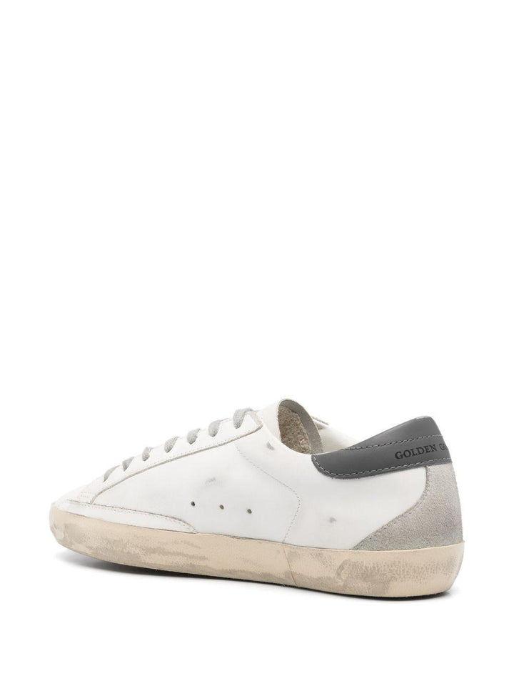 Sneakers Super-Star bianche, grigio e grigio antracite con effetto vissuto 