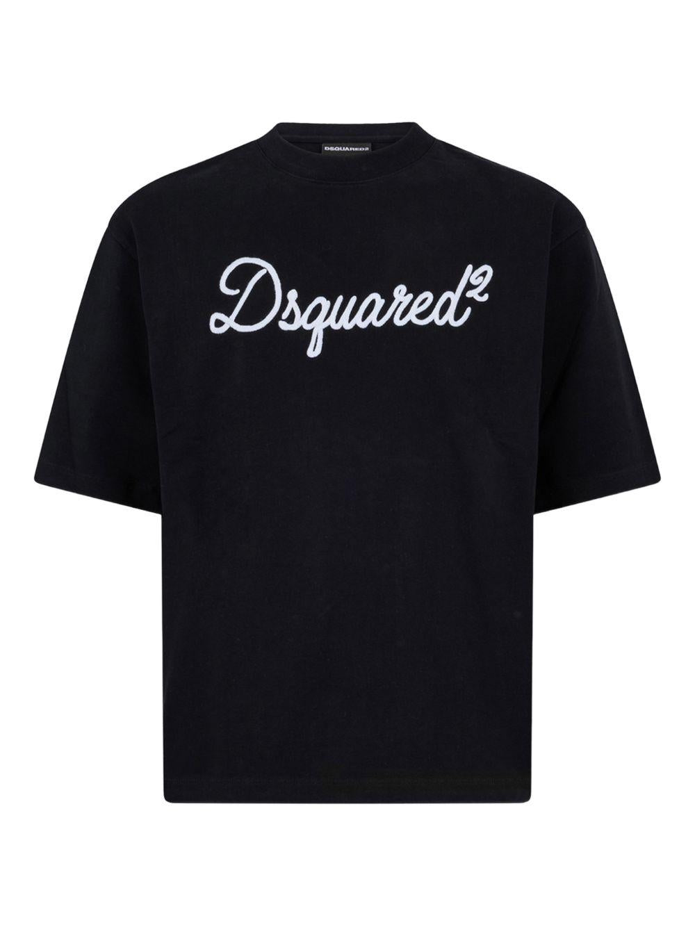 T-shirt nera con logo 