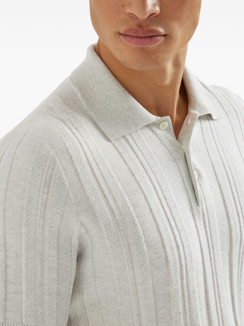 Polo a maniche corte bianco perla 