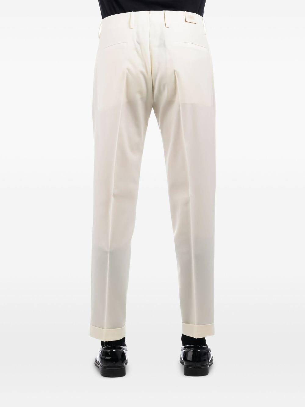 Pantaloni Tiberio bianchi plissé