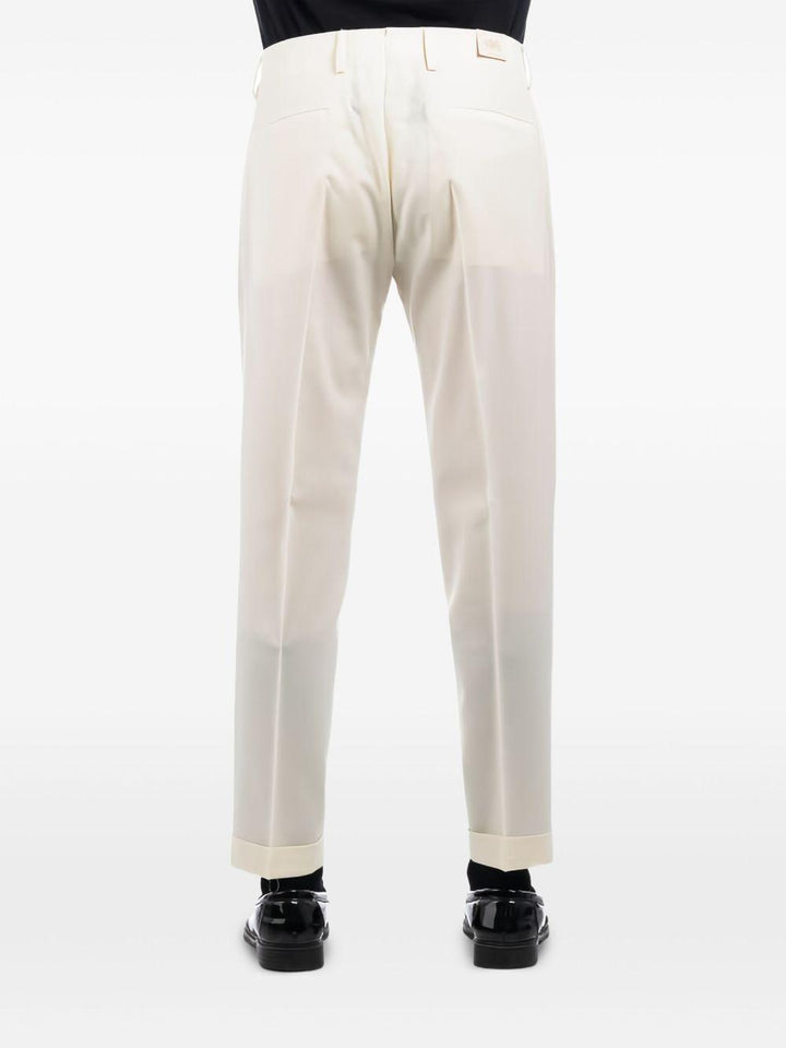 Pantaloni Tiberio bianchi plissé