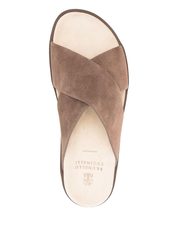 Sandali in suede testa di moro 
