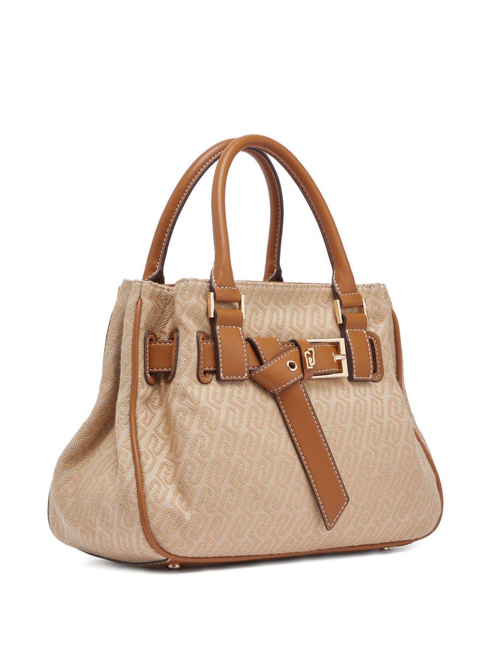 Borsa tote jacquard con fibbia 