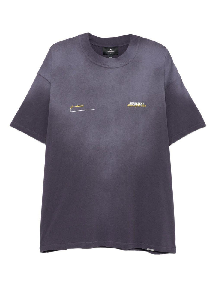 T-shirt con logo viola 