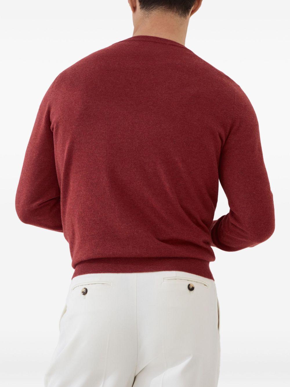 Maglione in cashmere rosso scuro 