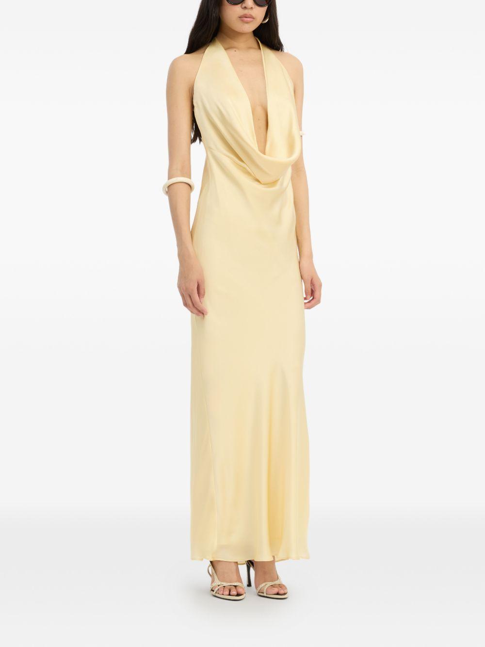 Abito lungo in satin 