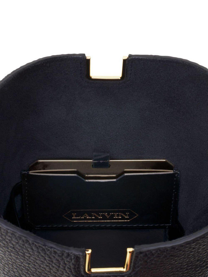 Borsa a tracolla in pelle con borchie 