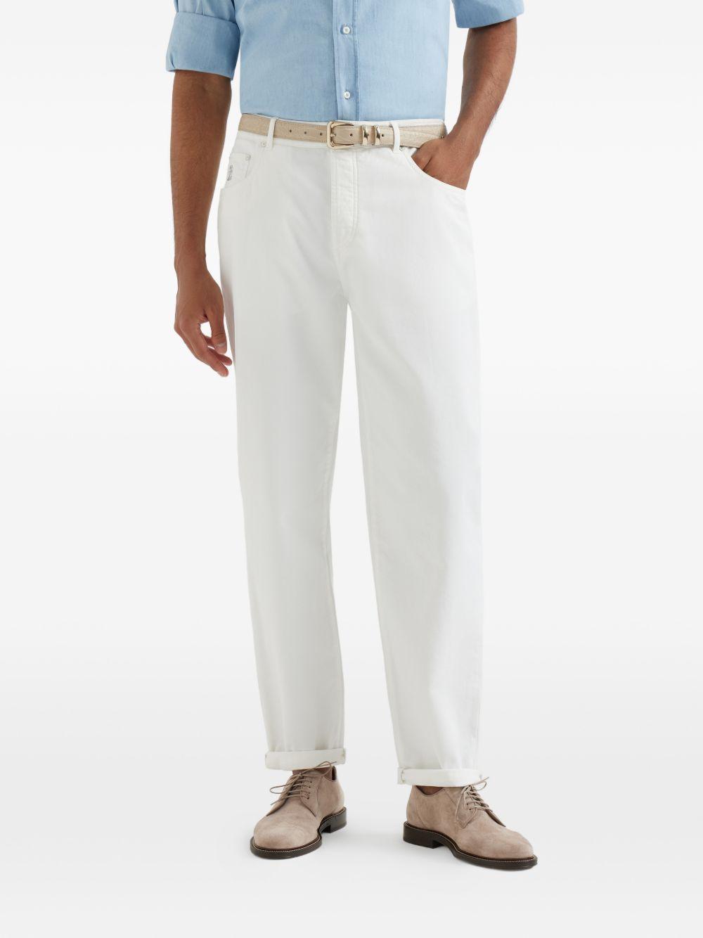 Jeans bianco cinque tasche 
