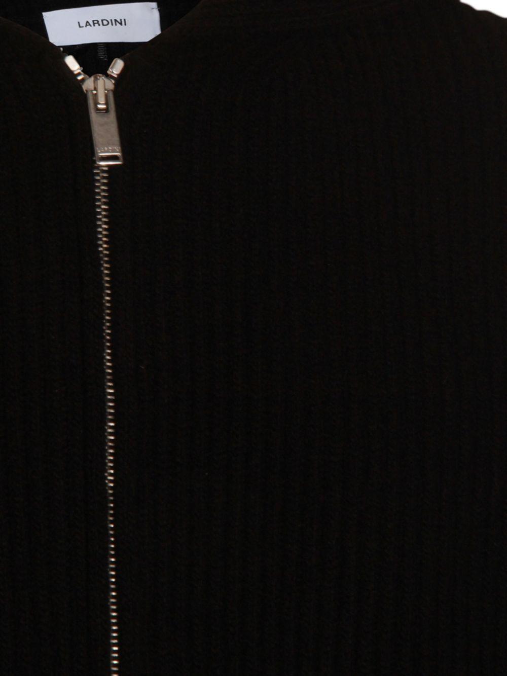 Felpa nero a coste con zip 