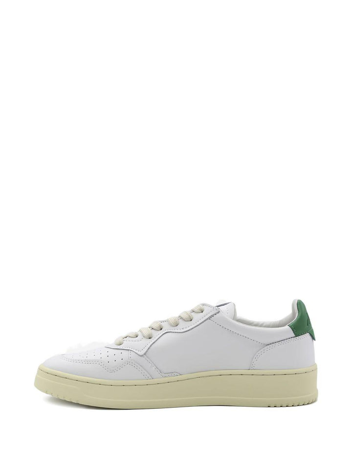 Sneakers white/green con logo 