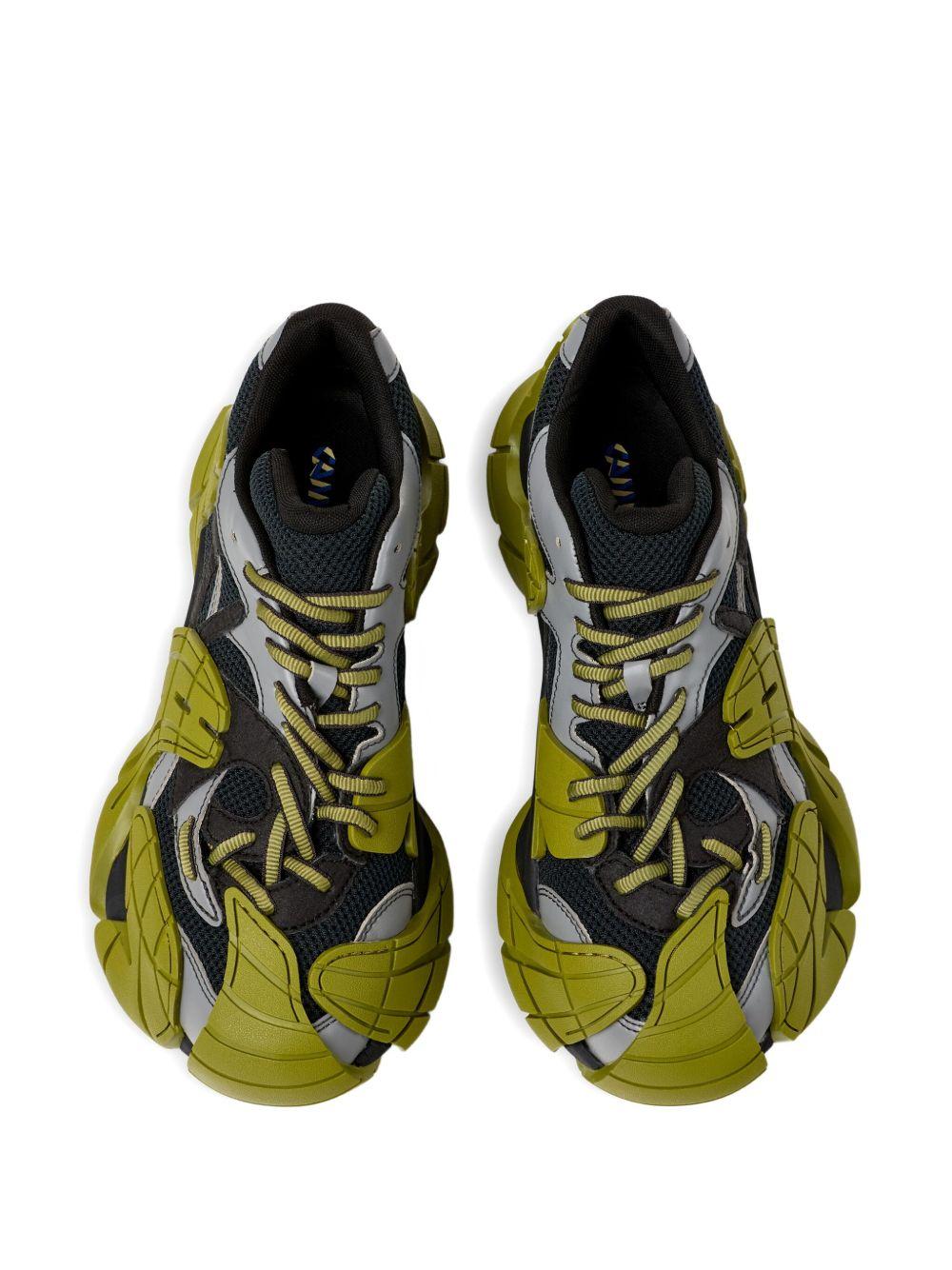 Sneakers Tormenta scolpite verde oliva e grigie 