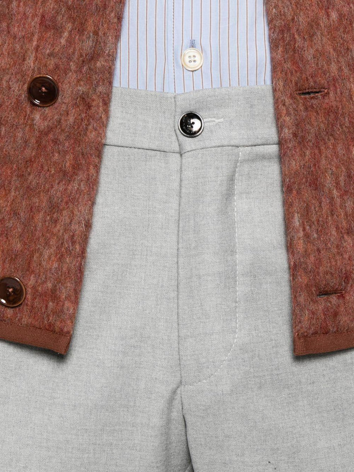 Pantaloni Mc Denny con bottoni grigio chiaro 