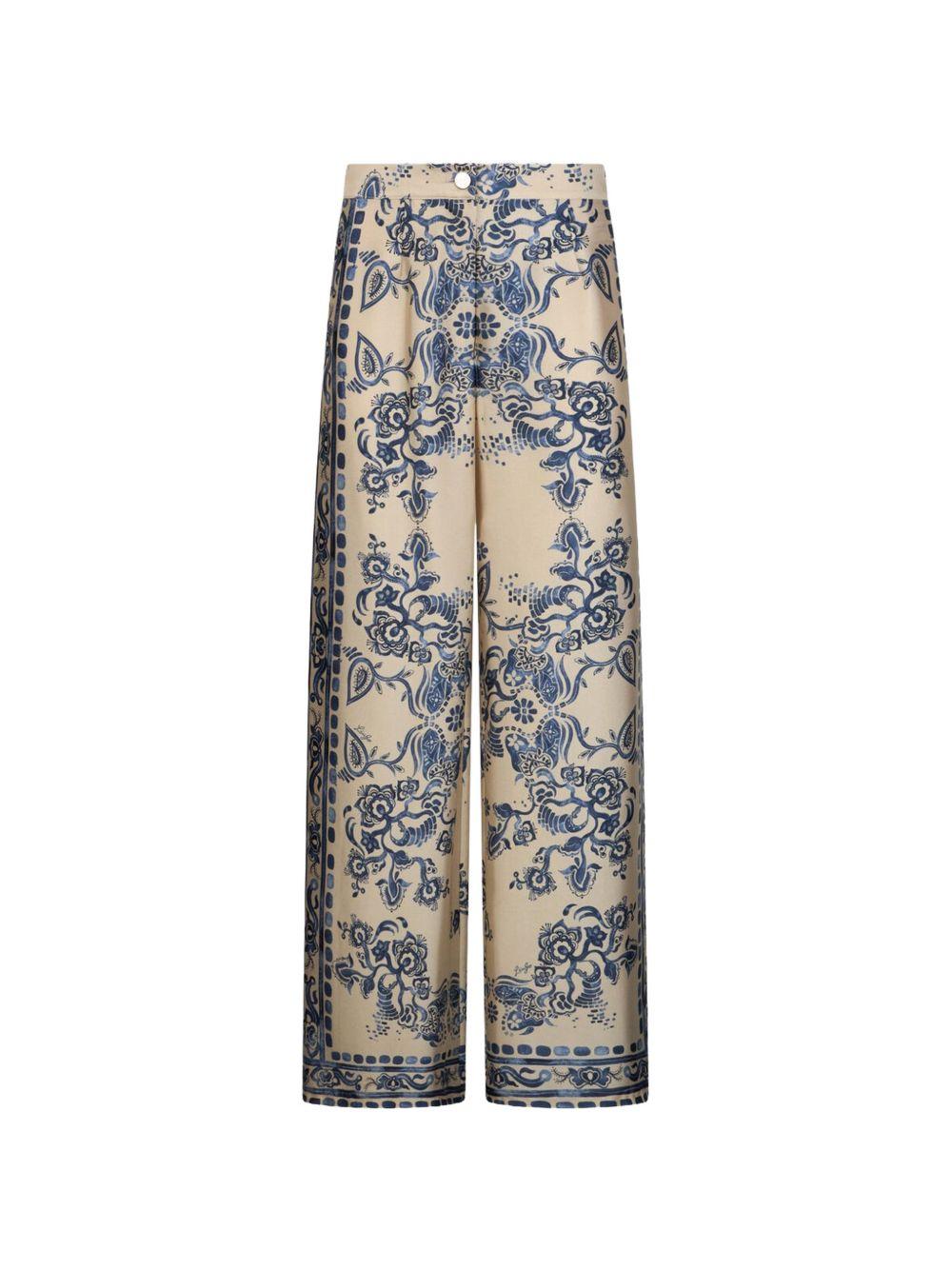 Pantaloni con stampa foulard 