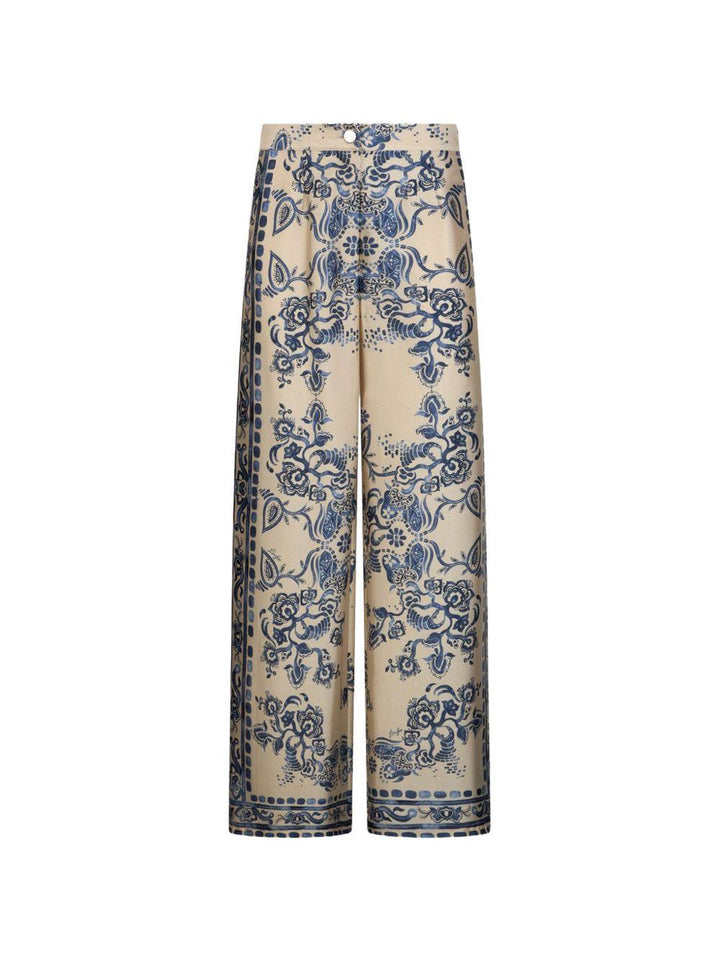 Pantaloni con stampa foulard 