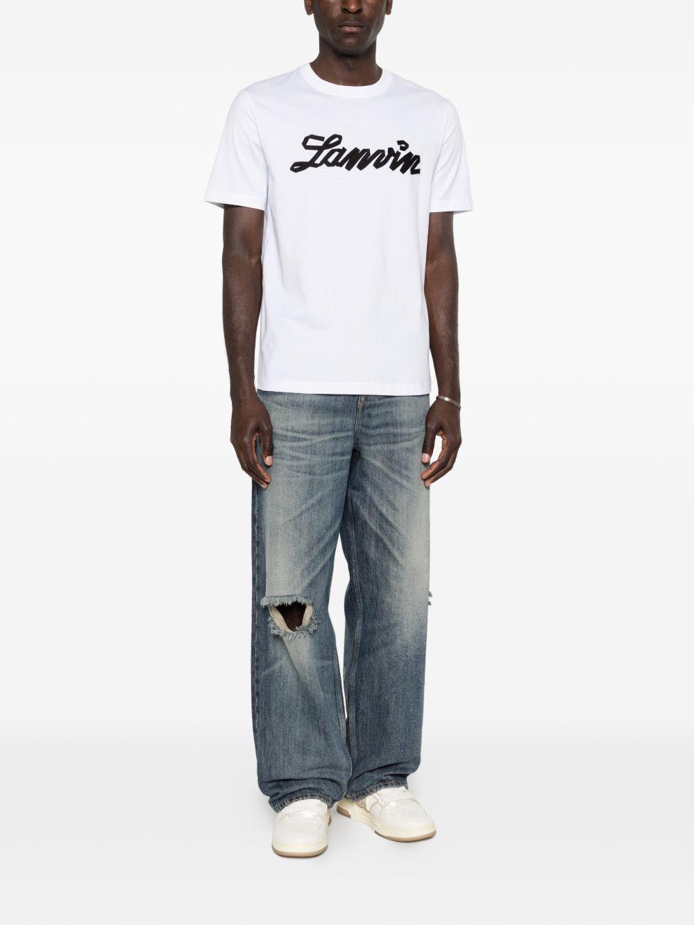 T-shirt bianca con ribbon 