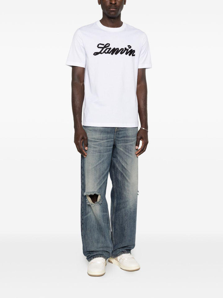 T-shirt bianca con ribbon 