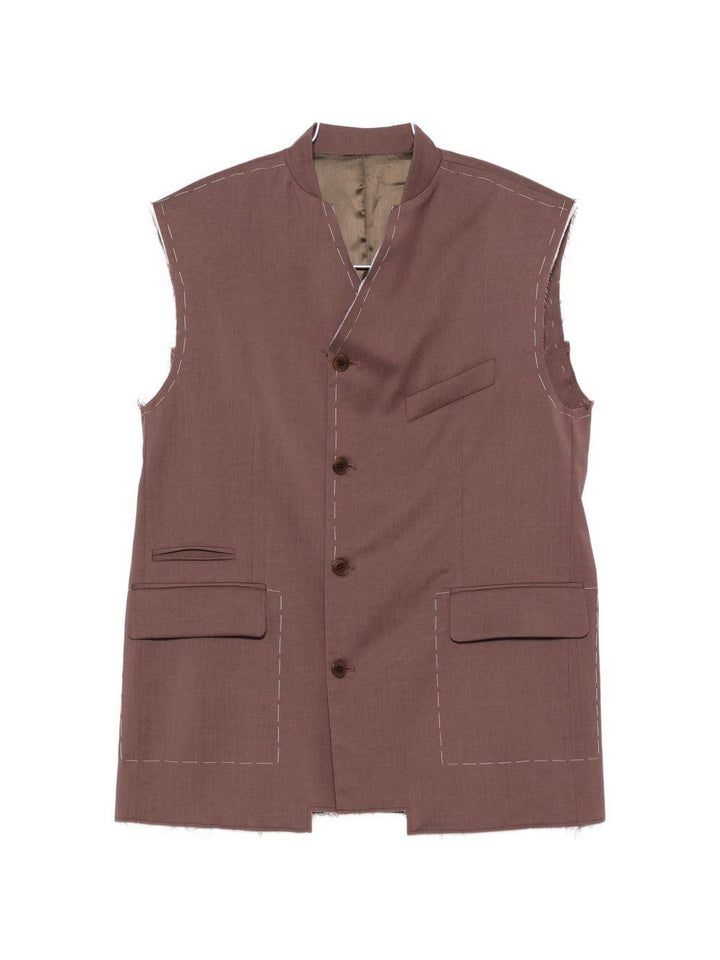 Gilet prugna senza maniche 