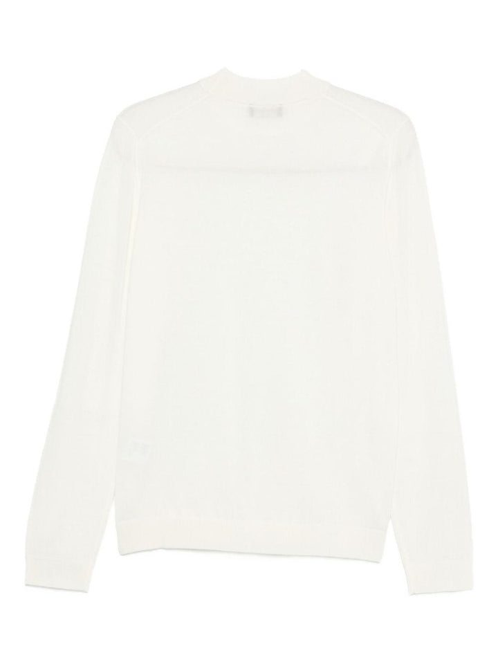 Maglione bianco a collo alto 