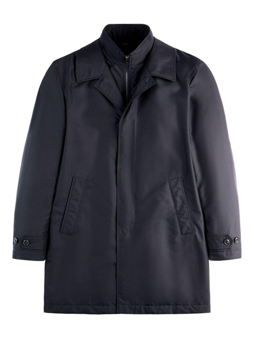 Cappotto blu navy con zip 