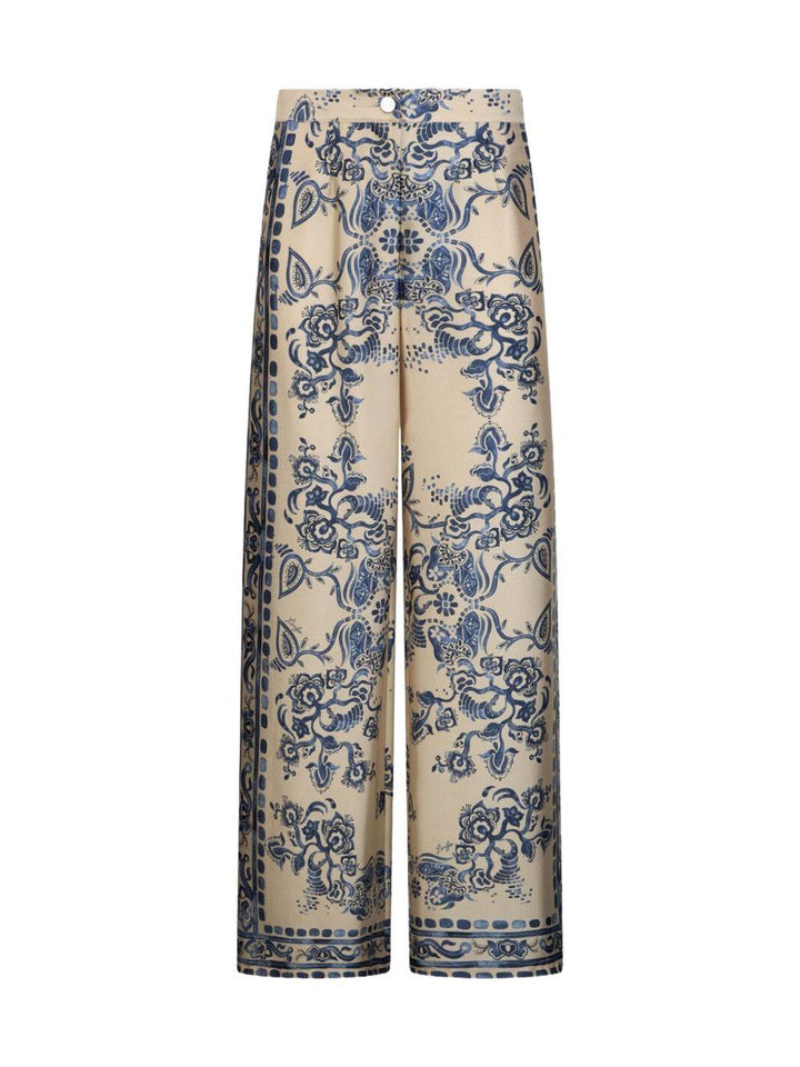 Pantaloni con stampa foulard 