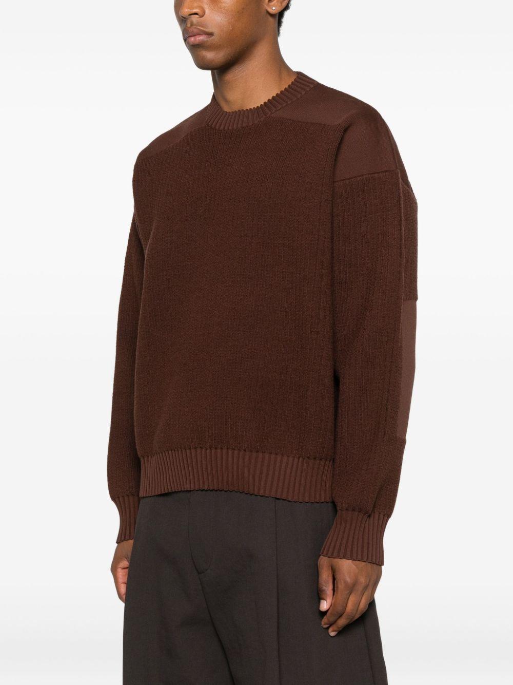 Maglione marrone girocollo 