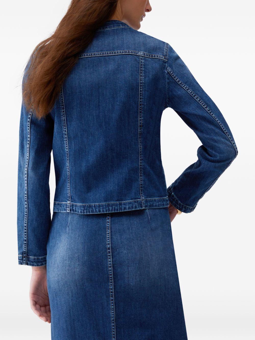 Giacca denim con logo 