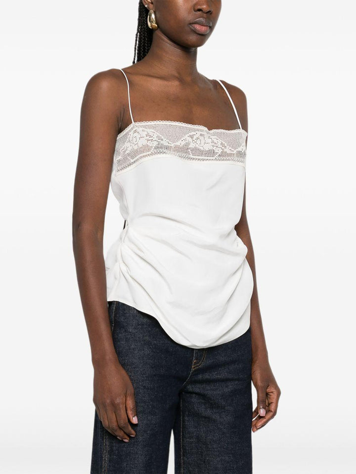 Top con pizzo 