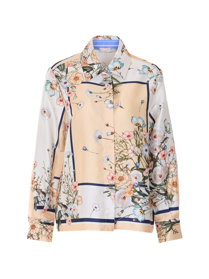 Camicia a fiori a maniche lunghe 