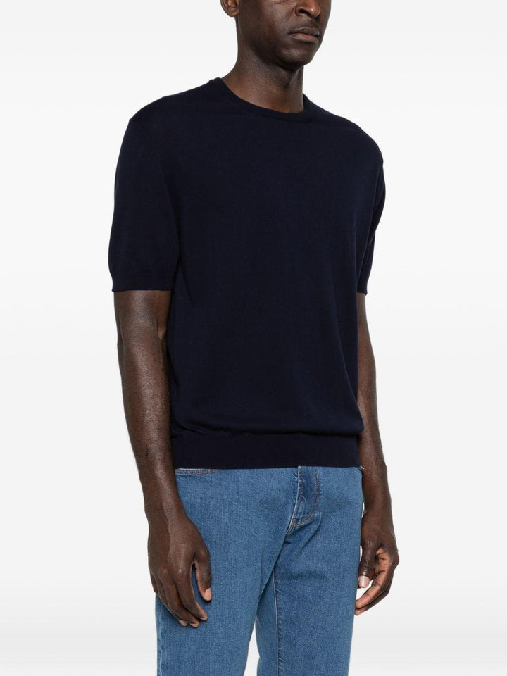 T-shirt blu girocollo 