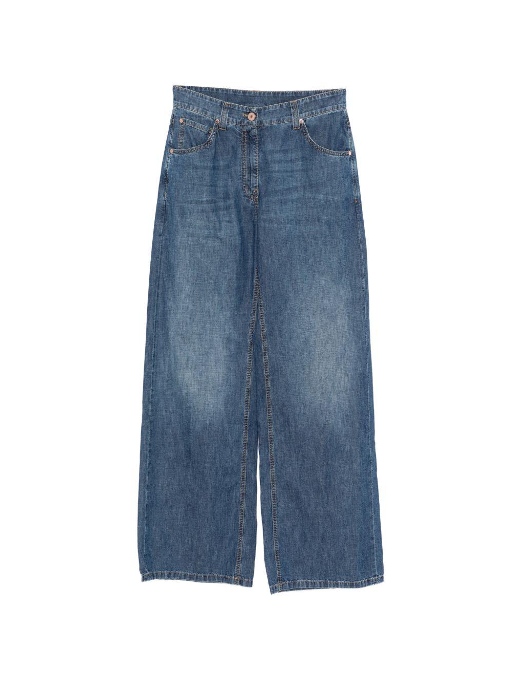 Jeans con design a cinque tasche 