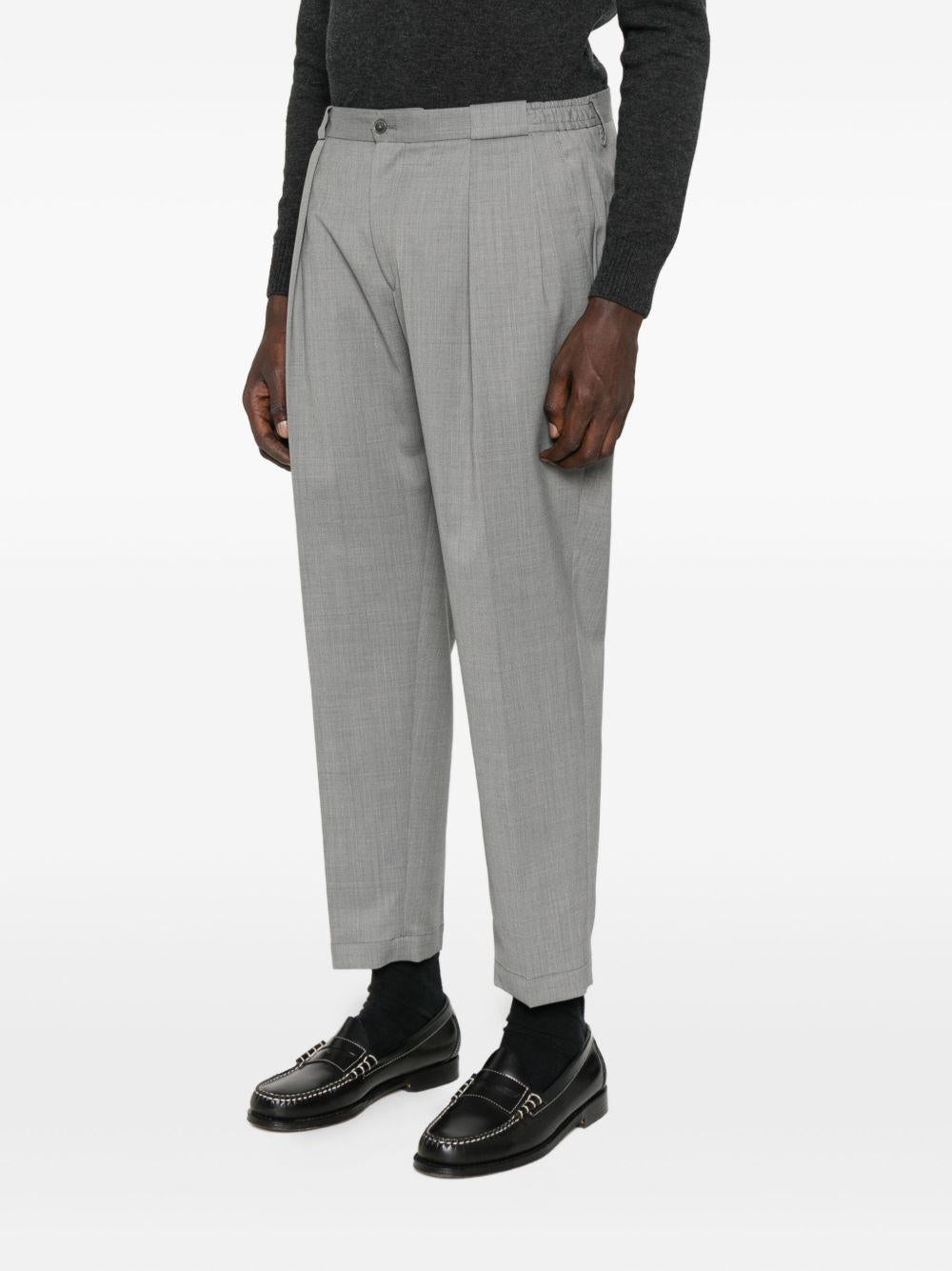 Pantaloni grigi con pieghe frontali Portobello 