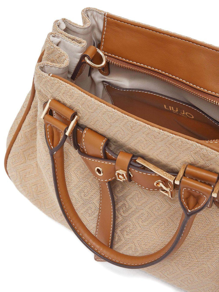 Borsa tote jacquard con fibbia 
